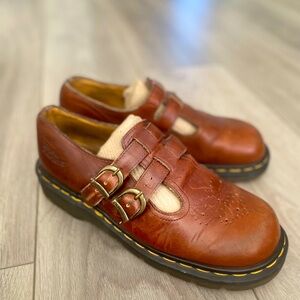 Dr. Martens Brown Leather Mary Jane 8065 Made In England Women's Size  Uk7/US9